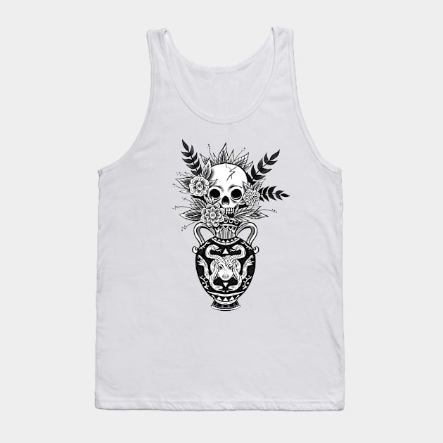 Mrs. Bouquet - traditional tattoo design - Black & Grey Tank Top by RudeOne